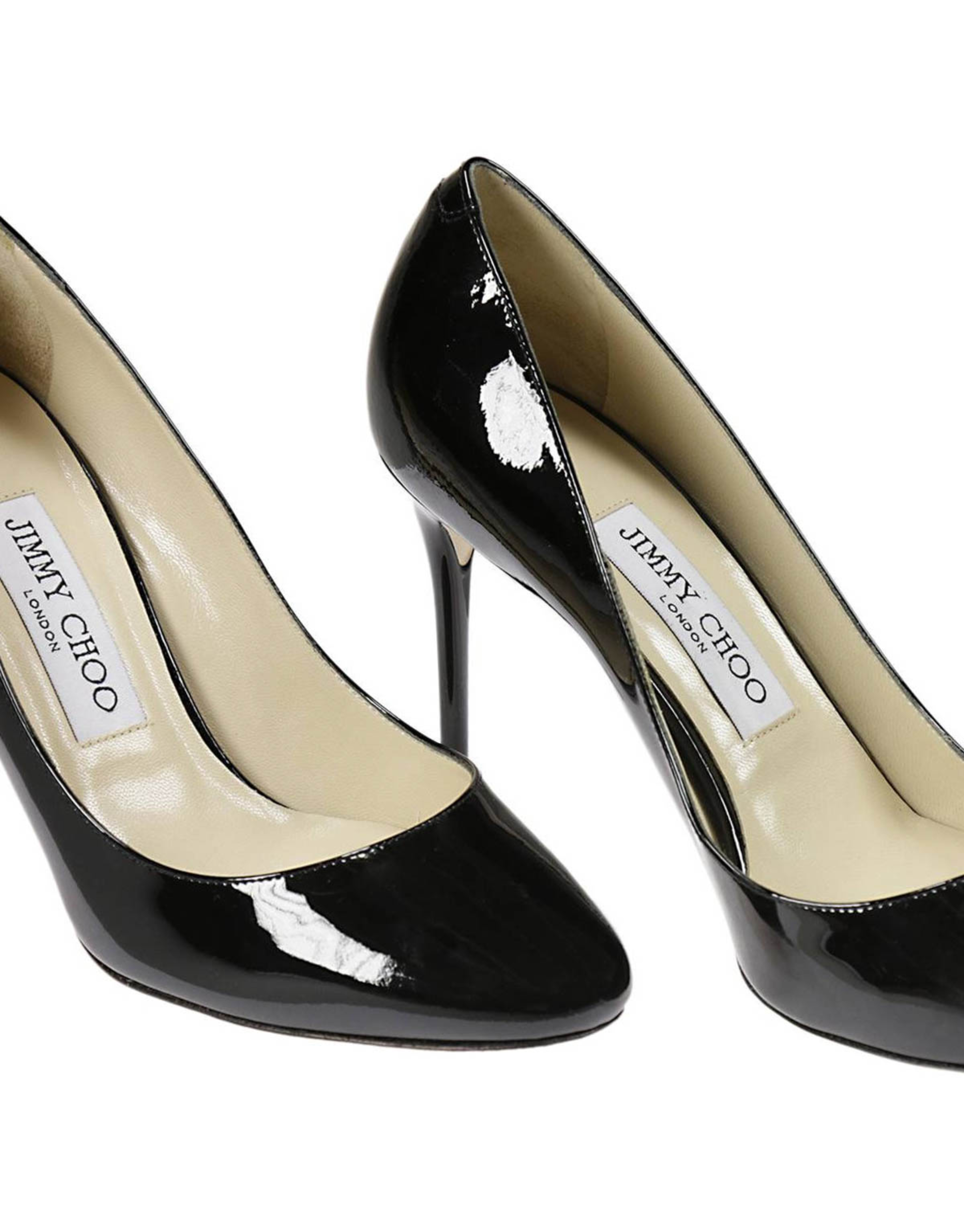 Black patent leather pointed-toe pumps with stiletto heel — Jimmy Choo | Endless UAE