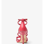 Pink embellished strappy heeled sandal with ankle strap and rhinestone details — Michael Kors | Endless UAE