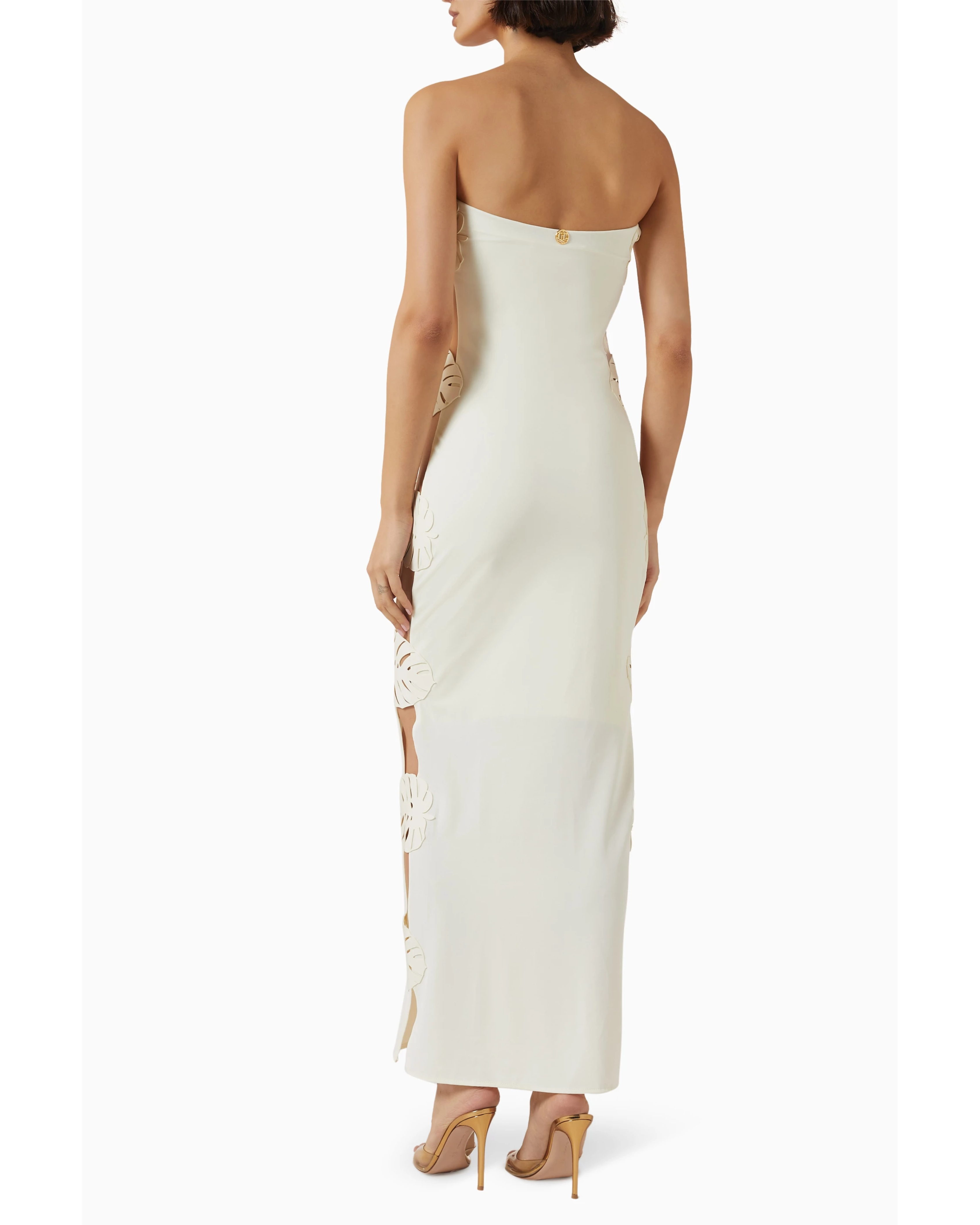 Hoja Rota white strapless maxi dress with side cutouts — Bahia Maria | Endless UAE