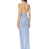 Lioness Carrie Halter Dress in Blue Check