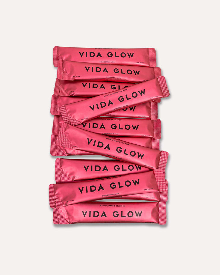 Natural Marine Collagen sachets in Cranberry & Lime flavor by Vida Glow — Vida Glow | Endless UAE