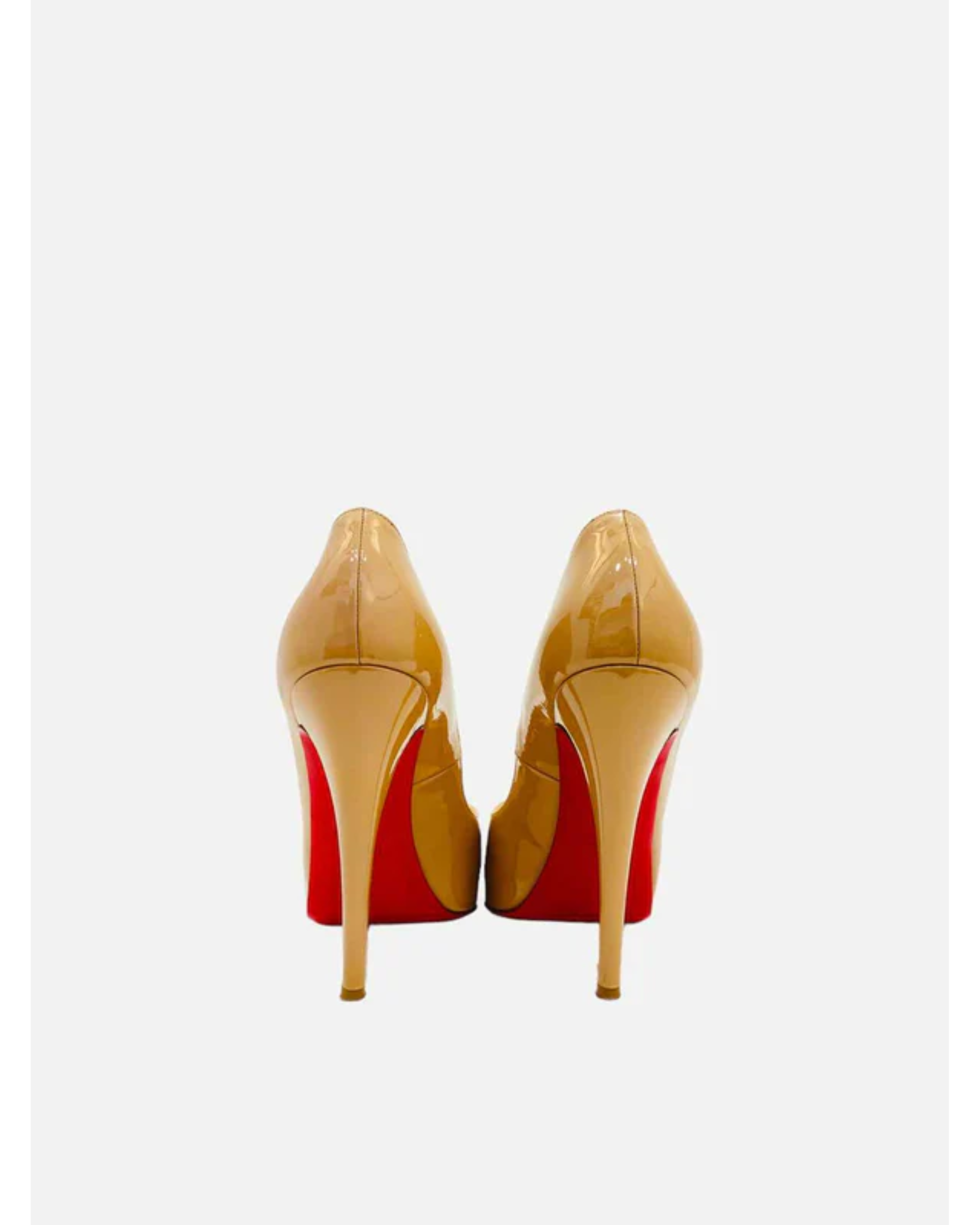 Nude Patent Leather Peep Toe Pumps — Christian Louboutin | Endless UAE