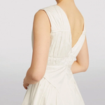 A-Line Bow-Detail Mini Dress in cream with V-neckline — Self-Portrait | Endless UAE
