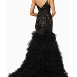 Ruffle Tiered Gown