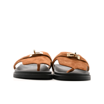 Hermes Empire suede goatskin womens sandal with brown strap and black sole — Hermes | Endless UAE