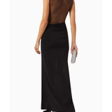 Nelumbo Sheer-panel Maxi Dress