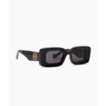 Black rectangular sunglasses with dark tinted lenses and thick frames — Loewe | Endless UAE