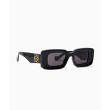 Black rectangular sunglasses with dark tinted lenses and thick frames — Loewe | Endless UAE