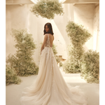 Agnes Dress in ivory with delicate lace bodice and flowing tulle skirt — Ria Tener | Endless UAE