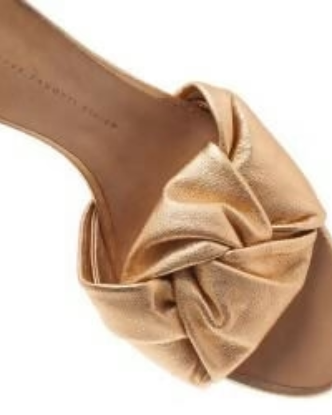 Gold twisted knot slide heels with thin stiletto heel — Giuseppe Zanotti | Endless UAE