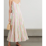 Sorrento Tiered Striped Cotton-Gauze Maxi Dress