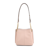 Pink Blush Bucket Bag Purse Pebbled Leather Crossed-body Teagan