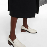 Leather Loafer Pumps