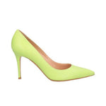 Lime green suede pointed-toe pumps with stiletto heel — Gianvito Rossi | Endless UAE