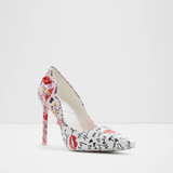 Stessy 2.0 white stiletto heel with red lips and romantic print pattern — Aldo | Endless UAE