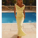 Be Mine Satin Maxi Dress