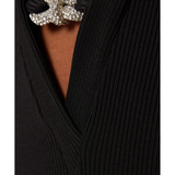 Crystal Plunging Maxi Dress