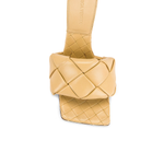 Beige leather Lido mule sandals with quilted strap and chunky heel — Bottega Veneta | Endless UAE