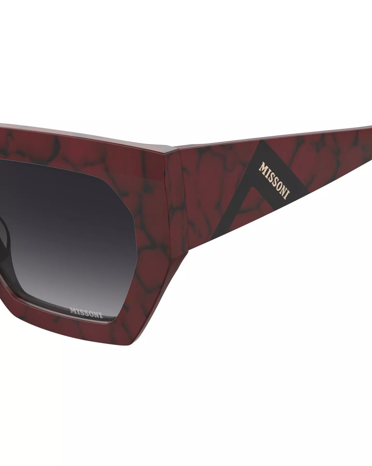 Oversized sunglasses with burgundy tortoiseshell frame and gradient lenses — Missoni | Endless UAE