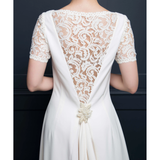 A-line Lace Wedding Dress with Sleeves