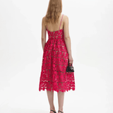 Magenta Azaelea Lace Dress