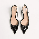 Vlogo Signature Patent Leather Slingback Pump