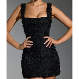 Posy Floral-Appliqué Corset Mini Dress