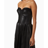 Vegan Leather Midi Dress