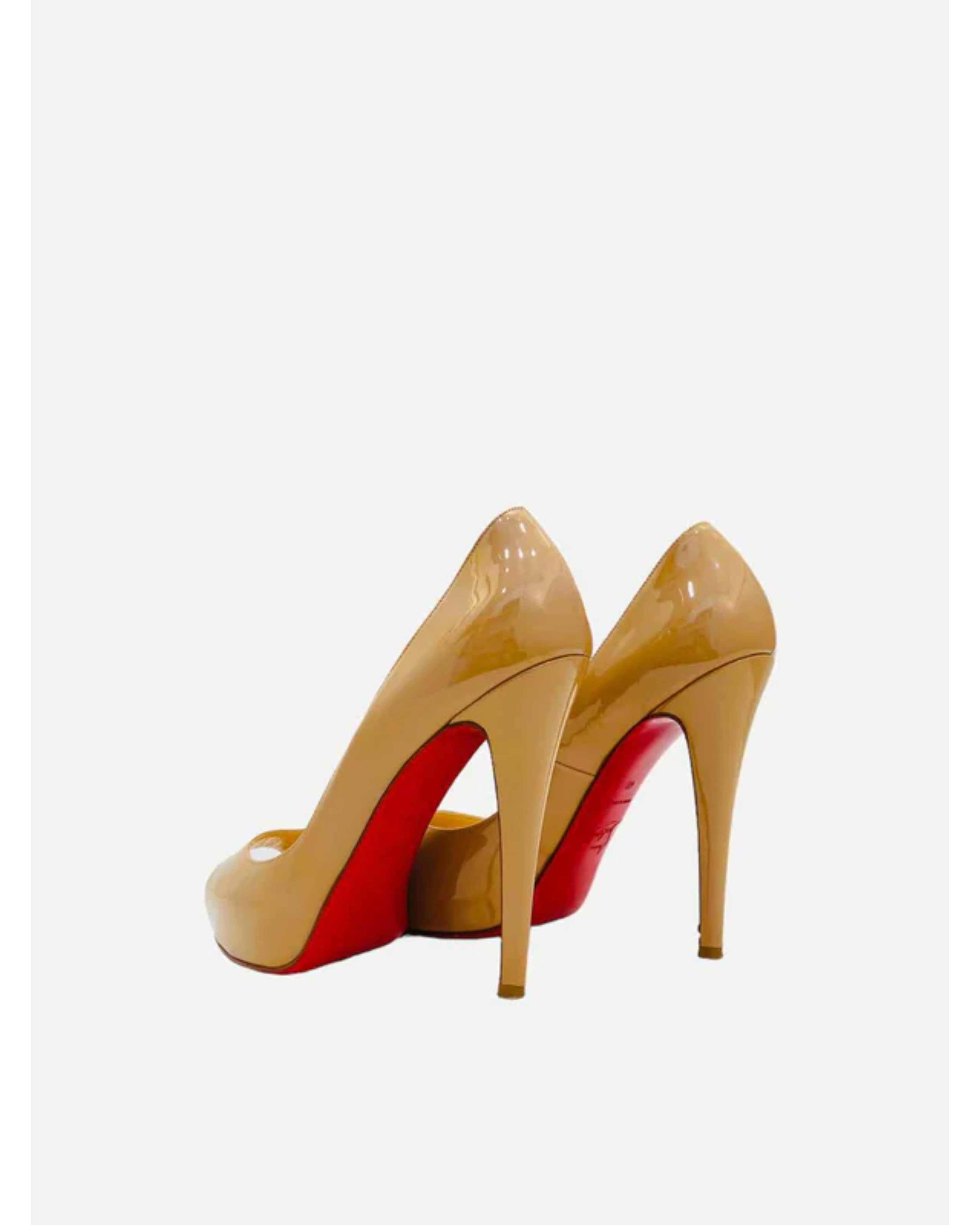 Nude Patent Leather Peep Toe Pumps — Christian Louboutin | Endless UAE
