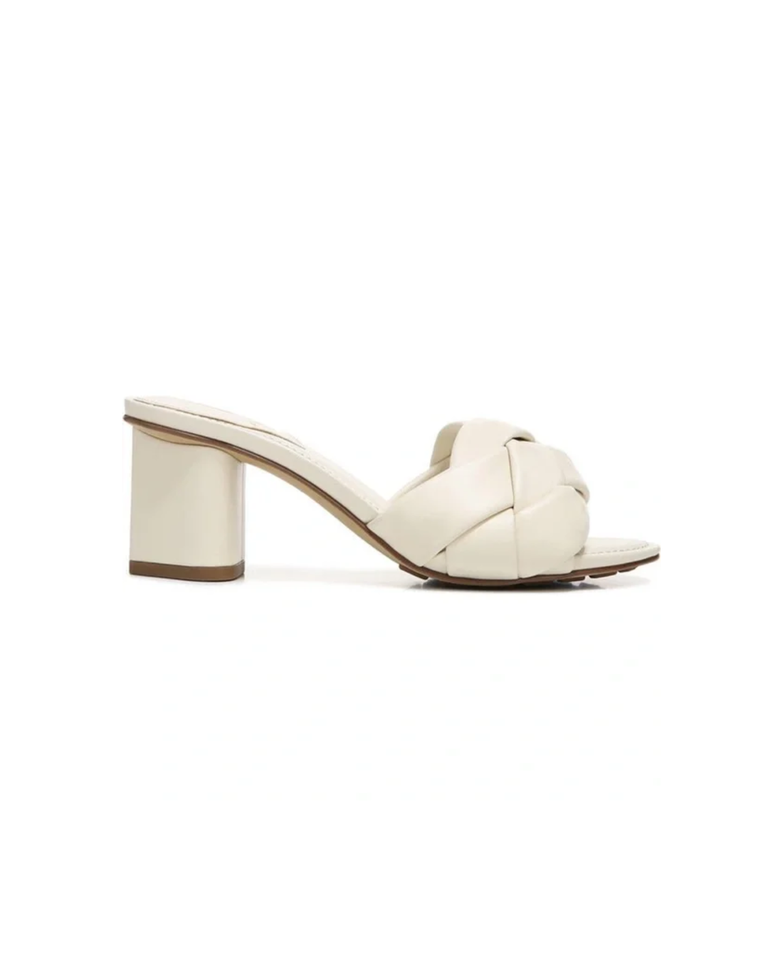 Ivory woven leather slide sandal with braided upper strap and block heel — Sam Edelman | Endless UAE