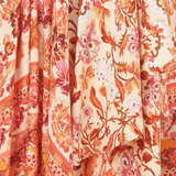 Piper Dress in coral floral print with one-shoulder neckline and flowing maxi silhouette — Amur | Endless UAE