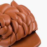 Brown Leather Atelier 03 Rose Edition Flat Slide