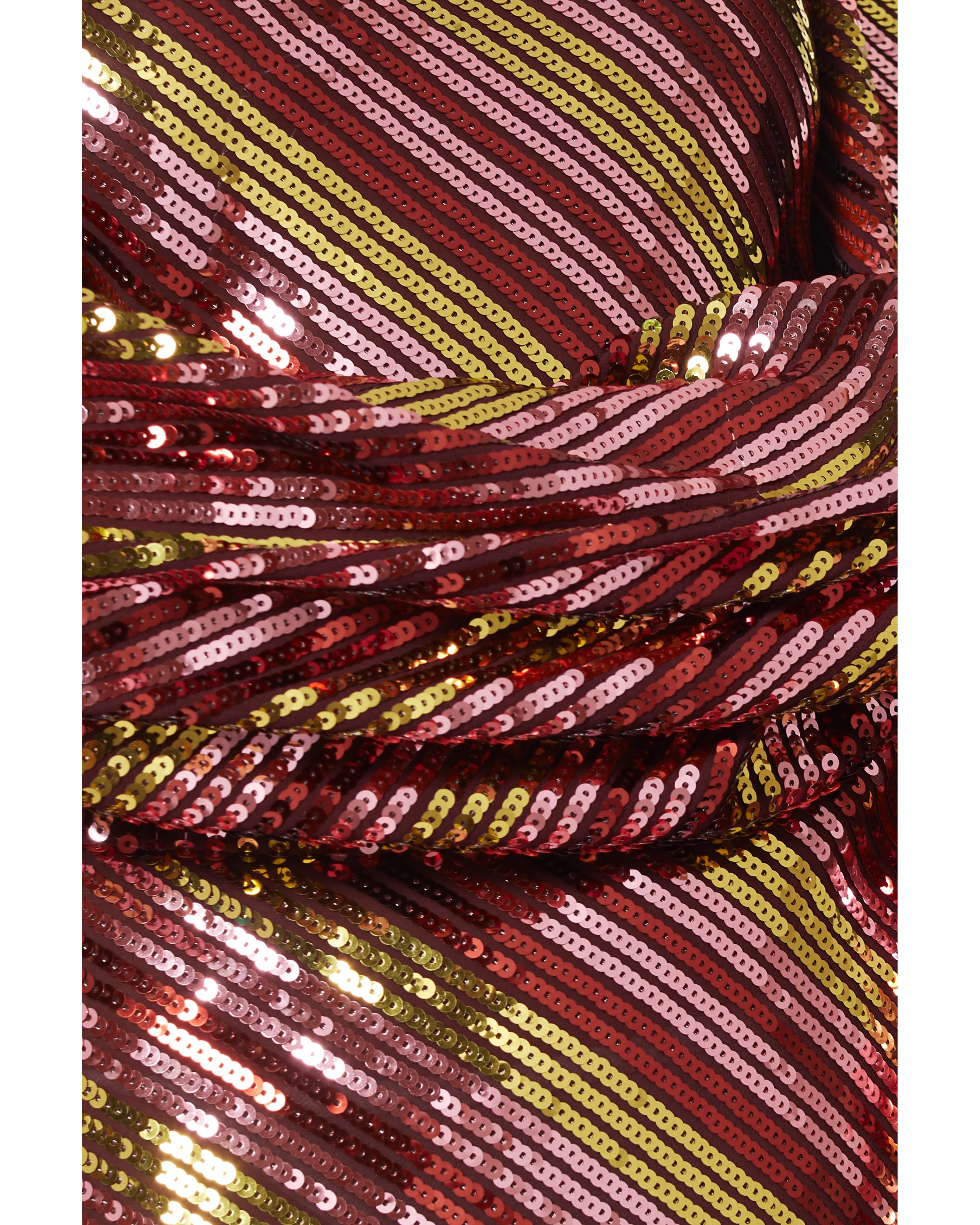 Harriet burgundy sequined mini dress with black velvet collar and cutout details — RIXO | Endless UAE