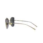 Gold cat-eye sunglasses with dark gray lenses and thin metal frames — Chanel | Endless UAE