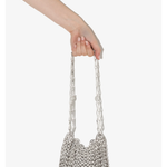 Silver chainmail nano shoulder bag with scalloped edge detail — Rabanne | Endless UAE