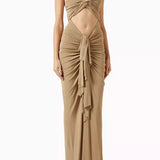 Vivenda Draped Maxi Dress in Viscose