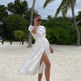 Sequin Button Front Midi Dress