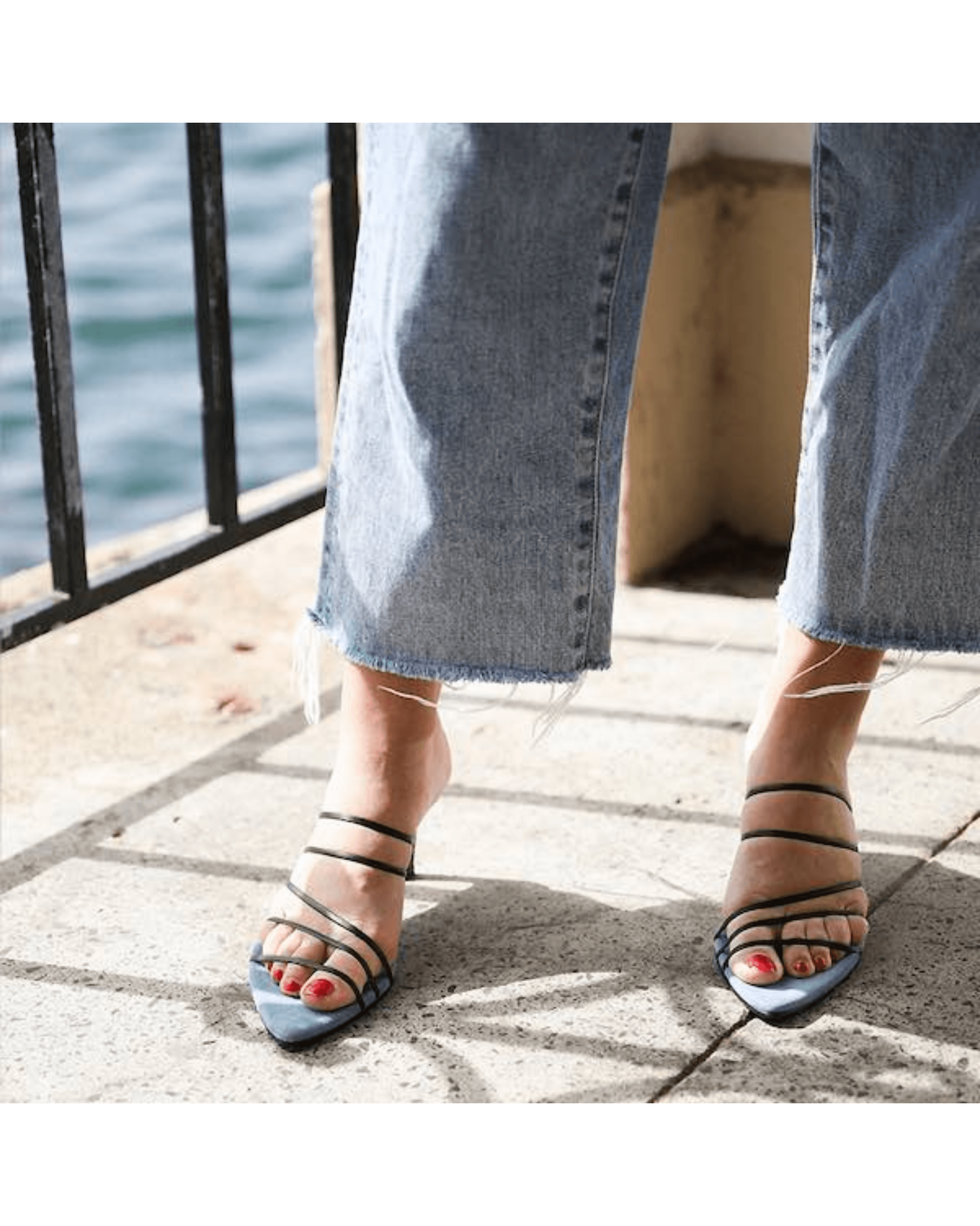 5 Strings Strappy Mid Heel Mule - Endless - UAE Rental and Resale for Women's Fashion