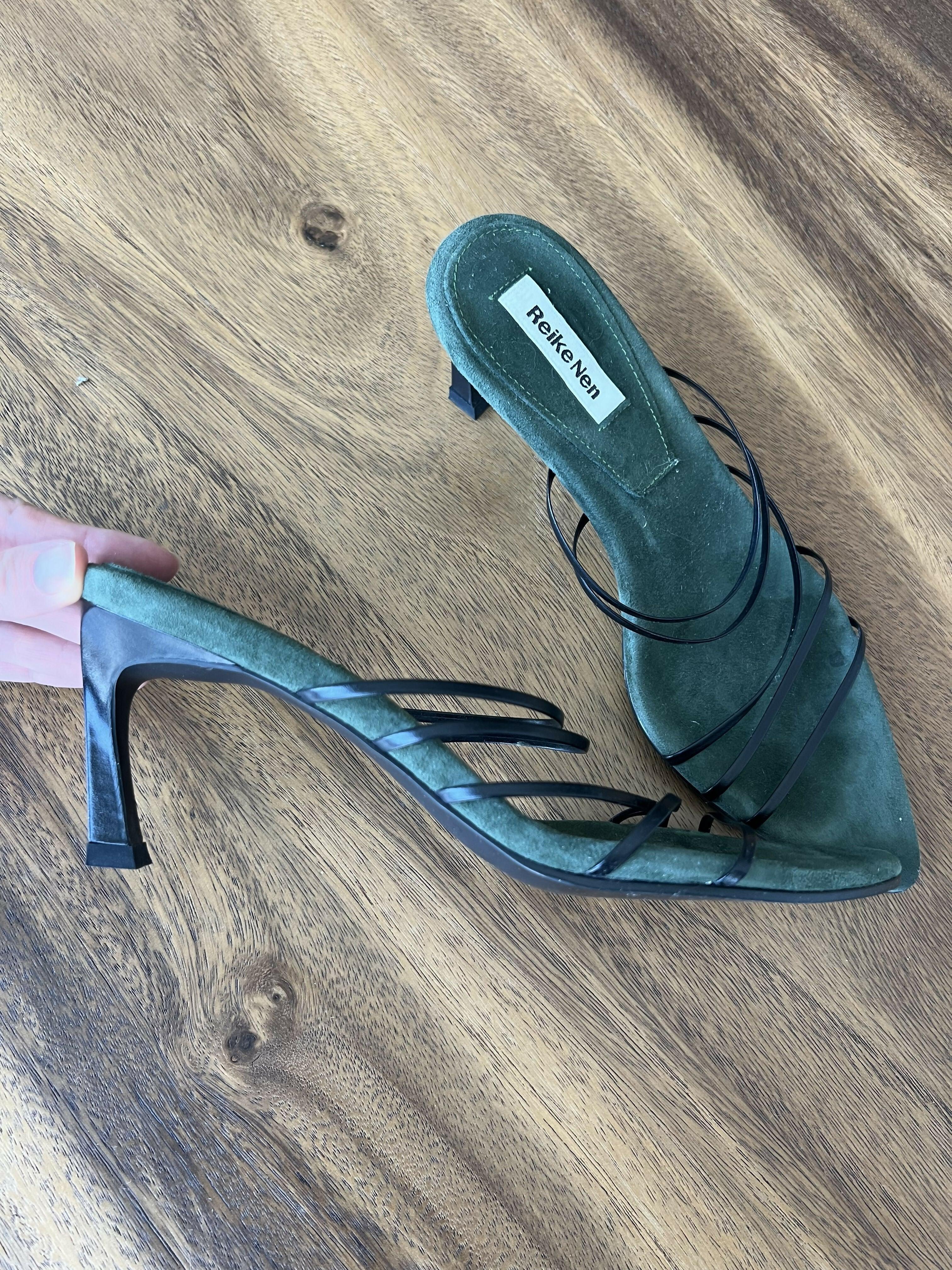 5 Strings Strappy Mid Heel Mule - Endless - UAE Rental and Resale for Women's Fashion