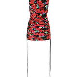 Maribella Mini Dress in red floral print worn at sunset beach — Rat & Boa | Endless UAE