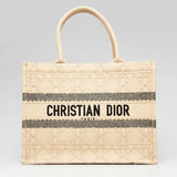 Natural Woven Straw Cannage Quilted Tote Bag