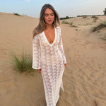Aurora Dress in white lace worn in desert setting — Deme Studio | Endless UAE