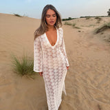 Aurora Dress in white lace worn in desert setting — Deme Studio | Endless UAE
