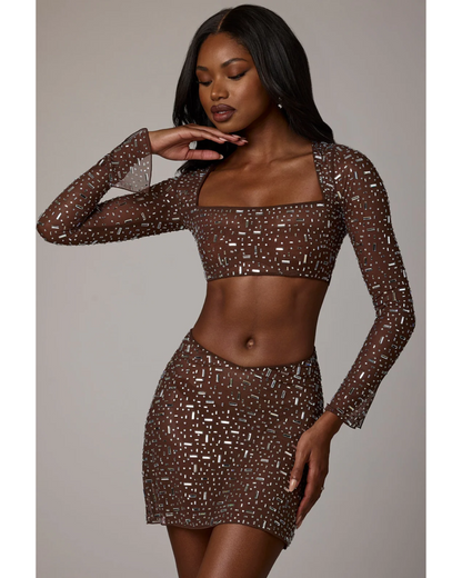 Sheer Embellished Co-ord Set