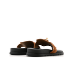 Hermes Empire suede goatskin womens sandal with brown strap and black sole — Hermes | Endless UAE