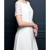 A-line Lace Wedding Dress with Sleeves