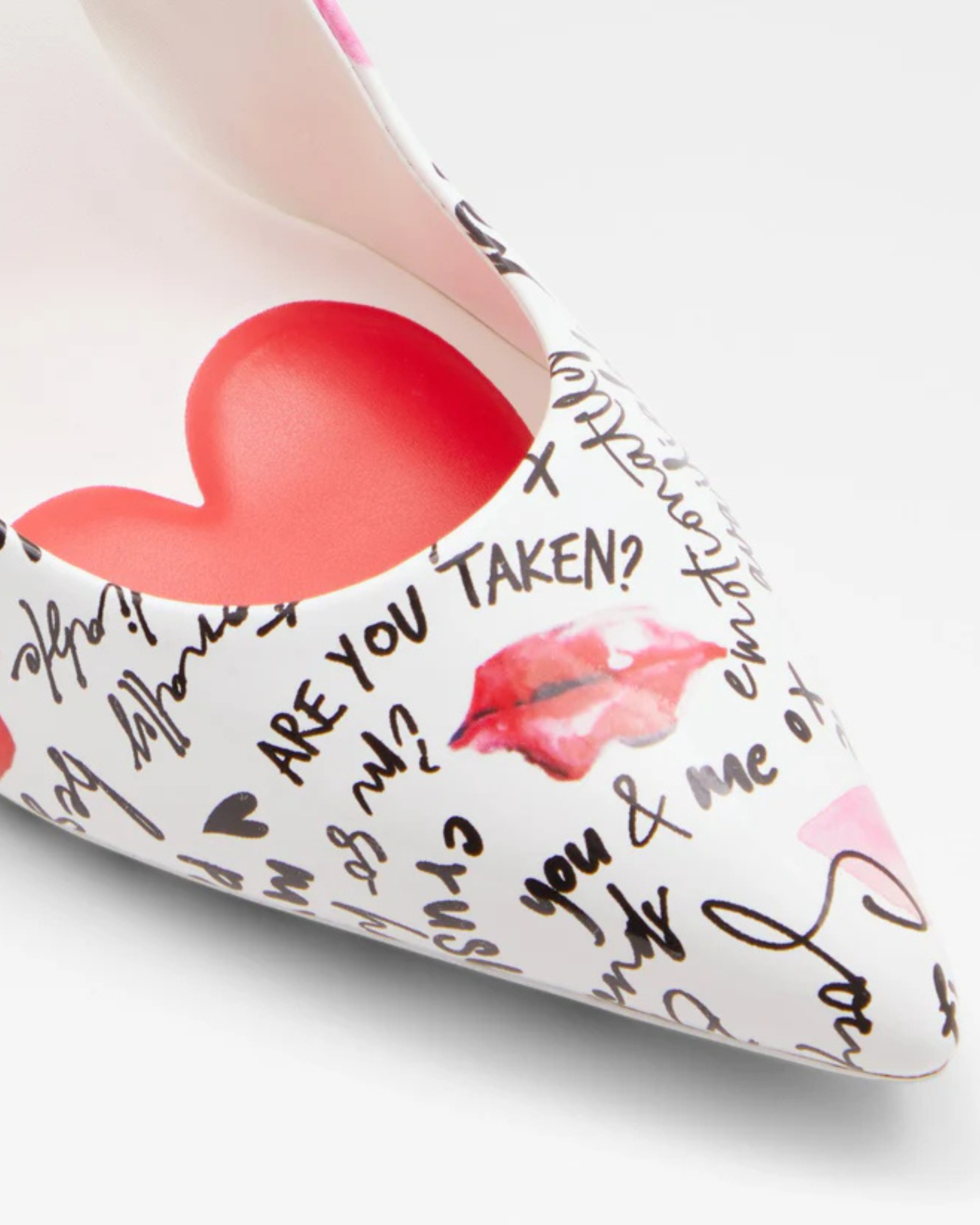 Stessy 2.0 white stiletto heel with red lips and romantic print pattern — Aldo | Endless UAE