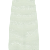 Crystal-embellished knitted skirt