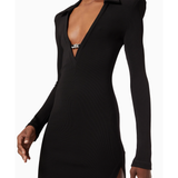 Crystal Plunging Maxi Dress