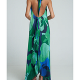 Opera Pleated Gown in green, navy and black with halter neckline — L'IDÉE | Endless UAE